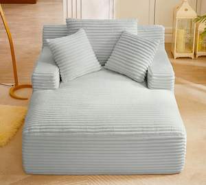 أريكة كبيرة الحجم مريحة في الأماكن المغلقة Corduroy أريكة مقعد عميق من الإسفنج بدون تجميع ضغط للفنادق - Product Image 4