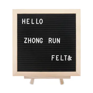 Felt Letter Board 10x10 Inches with Letters Changeable Message Board with Stand Easel Office Business Sign Felt Board Home Decor