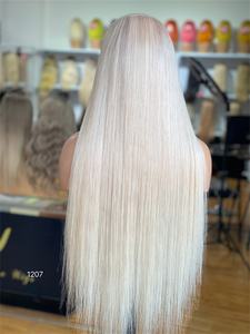 2025 SHY Patent Payment HD 13*5 Patchwork Lace Front Virgin Blonde Straight <b>Wigs</b> for <b>Women</b> Transparent Lace Wholesale - Product Image 4