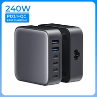 240W GaN pliable 6 ports chargeur de bureau Station téléphone portable écouteurs Watch-PD3.1 intelligent charge rapide OVP OTP Protection