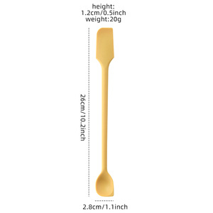 Ensemble de spatules en silicone 4 pièces, cuillère de cuisine à double extrémité, outils multifonctions pour fruits et légumes - Product Image 5