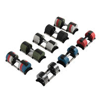 Ensemble d'haltères en acier réglables 20-40.5kg pour l'entraînement 2kg 4kg Incrément Racks inclus