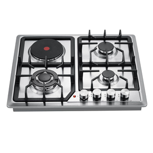 <span class=keywords><strong>Estufa</strong></span> <span class=keywords><strong>de</strong></span> <span class=keywords><strong>Gas</strong></span> con Placa <span class=keywords><strong>de</strong></span> Cocción Eléctrica Infrarroja Integrada, 4 Quemadores - Product Image 2