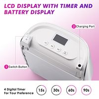 Sèche-ongles UV professionnel pour usage domestique, lampe LED 126W avec alimentation H80, matériau plastique ABS pour sécher le vernis à ongles