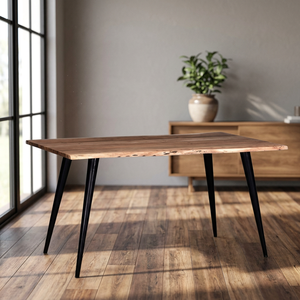 Industrial Acacia Wood Iron <b>Bar</b> <b>Table</b> for Commercial Use-Durable Eco-Friendly Hotel Gym Mall & Farmhouse - Product Image 2