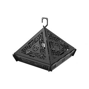 휴대용 스테인리스 스틸 LED 캠핑 랜턴, 야외용 피라미드 행잉 램프, 배터리 구동식 방수 모던 디자인 - Product Image 5