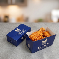 Cajas de Comida Rápida Desechables Personalizadas, Aptas para Alimentos, para Pollo Frito, Papas Fritas, Hamburguesas, Caja de Papel para Llevar Comida