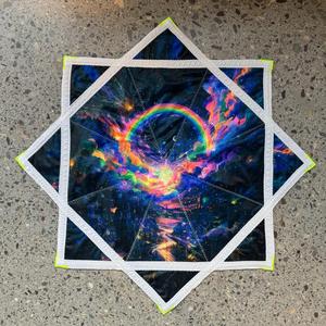 Lenço de Mão Giratório Flow Star, Reativo a UV, Forma Quadrada, <span class=keywords><strong>Bandana</strong></span> para Malabarismo - Product Image 1