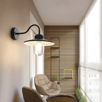 Amerikaanse stijl, eenvoudige, waterdichte ijzeren glazen wandlamp voor buiten, muggenwerend ontwerp, warm wit licht, 3 jaar garantie