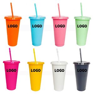 ของขวัญขอบคุณสำหรับธุรกิจส่งเสริมการขาย แก้วน้ำพลาสติกขนาด 24 ออนซ์ พร้อมฝาและหลอดดูด แก้วน้ำแบบใช้ซ้ำได้พร้อมข้อความสร้างแรงบันดาลใจ - Product Image 1