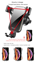 Support de téléphone portable universel Yesido C87 à fixation automatique par gravité pour grille d'aération de voiture