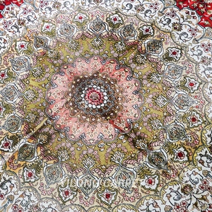 <span class=keywords><strong>Alfombra</strong></span> de seda tejida a mano grande de 12x18 pies, <span class=keywords><strong>alfombra</strong></span> <span class=keywords><strong>radiante</strong></span> enorme para decoración del hogar, medallón, <span class=keywords><strong>alfombra</strong></span> para Villa - Product Image 5