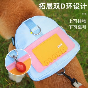 Dog <b>Backpack</b> Blue Polyester Waterproof Zipper Closure Fashion Pet Carrier Outdoor Travel <b>Small</b> Dog Use - Product Image 4