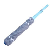 Serpillère Auto-Essoreuse à Torsion à Manche Long pour Nettoyage de Sols Vinyles, Carrelés et Stratifiés à Domicile et au Bureau, avec Têtes en Microfibre Lavables