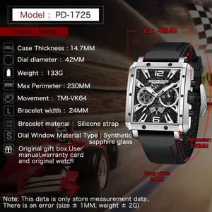 PAGANI DESIGN 1725 <b>Automatic</b> Date Fashion Multifunction Quartz Watches Sapphire Glass 100M New Diver Relogio Masculino Men Watch - Product Image 2