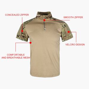 Camisas Tácticas de Camuflaje con Patrón de Rana para Hombre, Manga Corta, Poliéster, Ropa de Caza para Exteriores, Venta al Por Mayor - Product Image 2