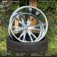 Jantes forgées ZKR 2 pièces à déport profond et polies, 20, 22, 24 pouces, 5x127, pour véhicules Old School, Lowrider, Cadillac Brougham classiques