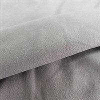 Tissu en daim microfibre recyclé 100d tissé maille extensible pour sacs chaussures rembourrage teint en plaine avec des caractéristiques écologiques