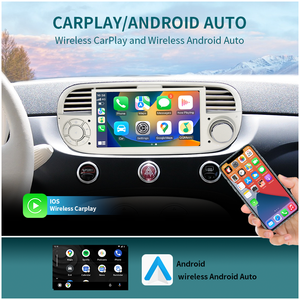 Autoradio Android 13 con Schermo da 7/9 Pollici per Fiat 500 8+128GB Lettore Multimediale GPS con Carplay e Android Auto - Product Image 5