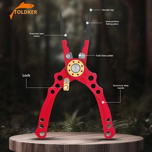 Alicates de Pesca Multifuncionales Largos de Aleación de Aluminio, Alicates para Señuelos con Nuevo Sistema Métrico, Función de Bloqueo para Control de Peces, Grado DIY, Venta al por Mayor - Product Image 2