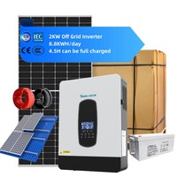 Sunoren 2KW batterie au plomb hors réseau système de stockage d'énergie solaire système solaire hybride liste de prix