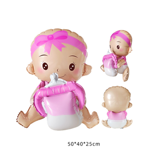 Globos <span class=keywords><strong>de</strong></span> Aluminio para Revelación <span class=keywords><strong>de</strong></span> Género, Cumpleaños, Bebé Dormido, Niño o Niña, con Cartón, Decoración para Fiestas <span class=keywords><strong>de</strong></span> Baby Shower, Venta al Por Mayor - Product Image 2