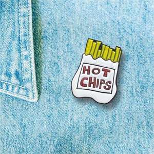 เฟรนช์ฟรายส์เฟรนช์ฟรายส์ชิปเคลือบนุ่มออกแบบได้ตามต้องการกระเป๋าเป้สะพายหลังแสนสนุกเครื่องเพชรพลอยสำหรับคนรักอาหารสัญลักษณ์คนรักมันฝรั่ง - Product Image 3