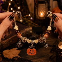 Voodoo-pompoen Ghost Snake Bone Alloy-armband, Halloween verstelbare langwerpige DIY-armband, festivalherdenkingscadeau