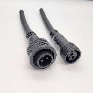 Harga kompetitif IP65 perlindungan tahan air 2pin steker laki-laki perempuan dengan 2*1,5 mm2 kabel karet untuk lampu LED - Product Image 2