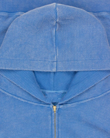 Sweat à capuche zippé personnalisé 100% coton gaufré éponge, chaud et épais pour l'hiver, anti-boulochage, délavé à l'acide