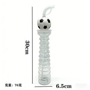 Gobelet créatif en PET en forme de bâton de football, d'haltère ou de torche, cadeau pour événements festifs - Product Image 6