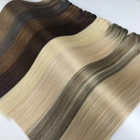 Extensions de cheveux à trame machine double trame Remy 100% cheveux humains colorés cousus à la machine