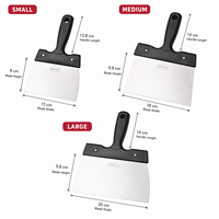 Spatule à pizza en acier inoxydable AKOKO, spatule de gril robuste avec poignée antidérapante pour la cuisson, le barbecue et la cuisine