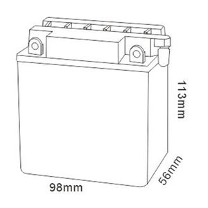 Mhb 12N3 12V 3AH Atv 용 건식 충전 납산 오토바이 배터리 - Product Image 2