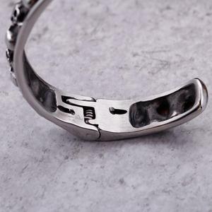 KALEN Stainless Steel Punk Skeleton Open Cuff <strong>Bangles</strong> <strong>Men</strong> - Product Image 4