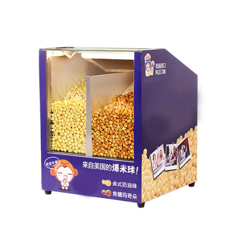 Schnelle hochpräzise elektrische kommerzielle manuelle Popcorn-Verkaufs automat Automatische <span class=keywords><strong>kleine</strong></span> <span class=keywords><strong>Popcorn-Maschine</strong></span> mit Wagen preis
