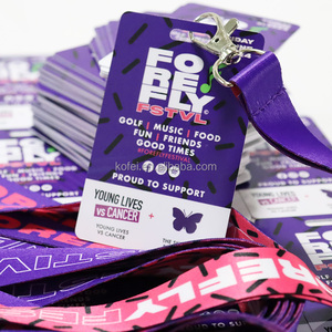 Kofei đầy đủ màu sắc tổ chức sự kiện phù hiệu PVC vượt qua ID thẻ dây buộc với kích thước tùy chỉnh VIP vượt qua - Product Image 1