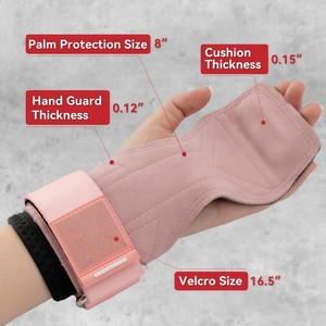 Agarraderas Profesionales Rosas para Levantamiento de Pesas, Antideslizantes, de Microfibra, para Gimnasio, para Mujeres, con Soporte Acolchado para Muñeca, Logotipo Personalizado - Product Image 6