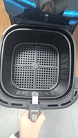 Friteuse à air électrique numérique à pot unique en acier inoxydable visuel de 10 L, double éléments chauffants, chauffage rapide