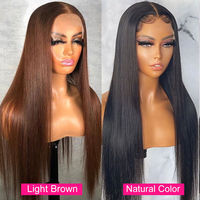 Wig Vietnam Bone Straight C Part SDD Super Double Drawn Raw Wear and Go Pre Cut HD Glueless Lace Front Wig Rambut Asli dari Vendor