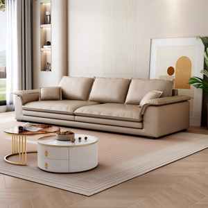 Lounge <strong>Suite</strong> Modern Luxury Sectional Sofa Bed Set with Stainless Steel Legs <strong>Tech</strong> Cloth Cover Living Room Furniture - Product Image 4