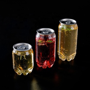 Pet Can Pet Plastic Cans 250ml 380ml 420ml Empty Plastic PET Soda Can Transparent Bottles Easy Open Pet Can