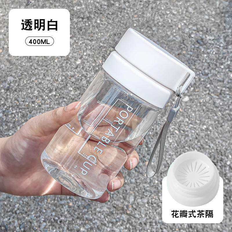 Doble tapa, blanco transparente [400ml]