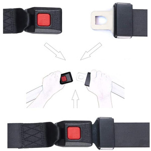 Cinturón de seguridad de dos puntos para automóviles y atracciones con arnés de seguridad para la cintura, tipo general, color negro - Product Image 3