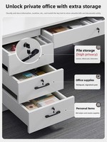 Bureau d'ordinateur simple et moderne pour la maison, avec tiroir, bureau et chaise combinés, bureau individuel, poste de travail