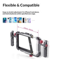 Ulanzi Lino Cage de Vlog Multi-Interfaces Double Poignée pour Photographie et Vidéographie Mobile avec Accessoires d'Extension Hot/Cold Shoe