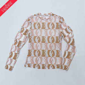 Tùy Biến Phương Tây In Vui Vẻ Mô Hình Giáng Sinh Lưới Top Cô Gái Quần Áo Hàng Đầu Hot Bán - Product Image 5