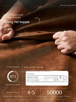 Canapé une place en cuir véritable style rétro pour petits salons, en cuir de vachette pleine fleur couleur caramel, design mi-moderne, Nouveauté 2026