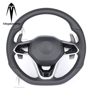 Volante de Cuero Compatible con Volkswagen Golf 8 <span class=keywords><strong>GTI</strong></span> Arteon Jetta <span class=keywords><strong>MK8</strong></span> Tiguan L Passat Tiguan <span class=keywords><strong>GTI</strong></span> R GTE GTS - Product Image 1
