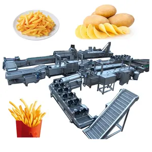 Basket Frier Fried Small Vending Machine Potatoes Chips Production Line Mini French Fries 500 kg Per Hour